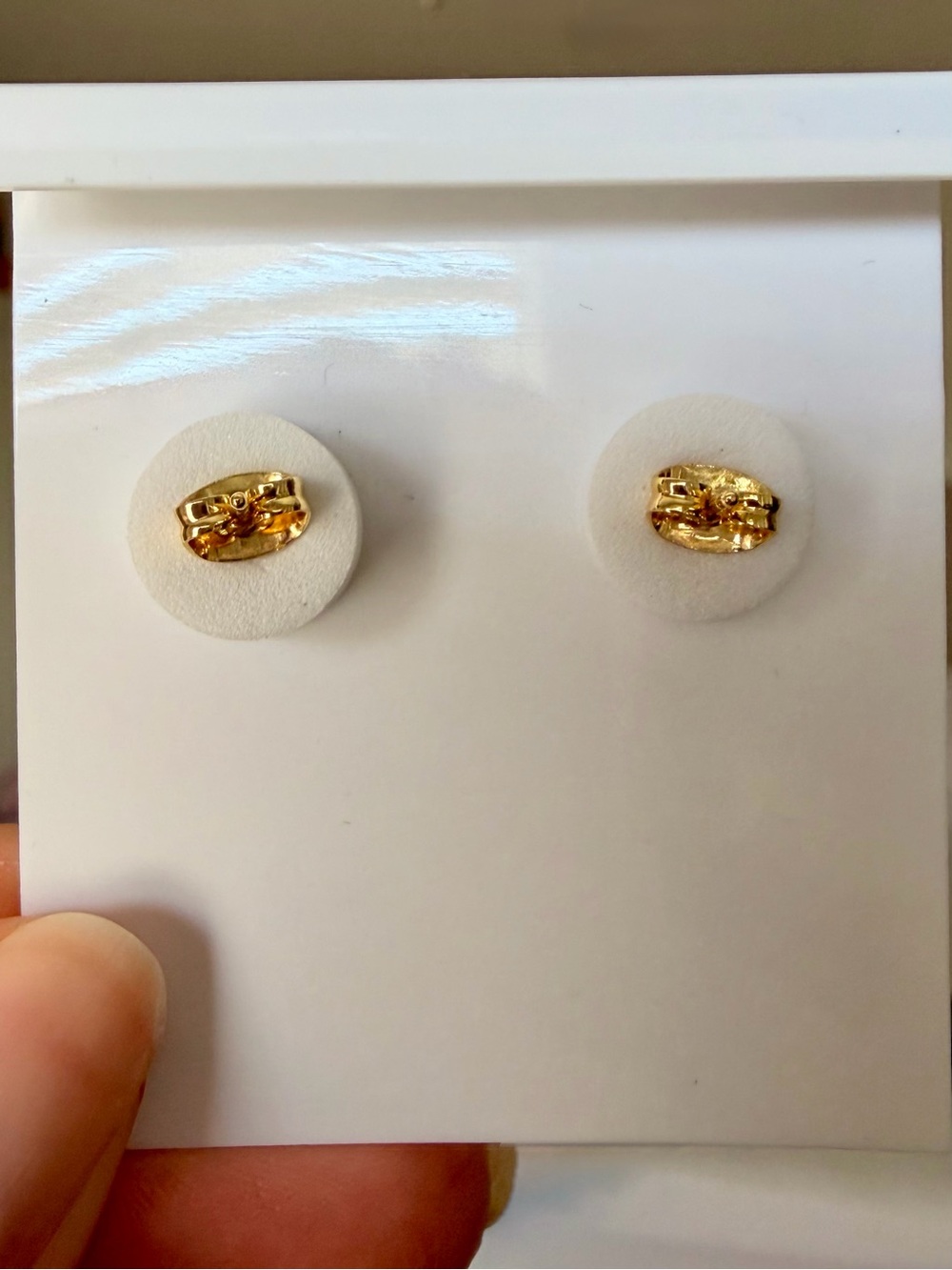 Gorjana Shiny Gold Faceted Round Studs - Picture 4 of 5
